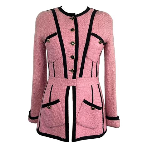 chanel leather jacket with fur collar|pink chanel jacket women.